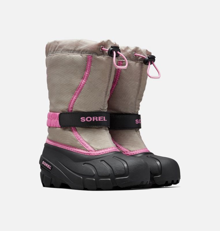 Sorel Çocuk Youth Flurry™ - Kar Botu Gri/Siyah - 842-VRACUW